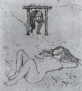 Edvard Munch At the chain oil